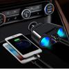 USB Car Charger 1-to-2 Cigarette Lighter Adapter with Dual USB 3.1A Ports, LED Voltage Display, Safety Protection, 12V/24V