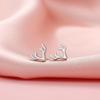 S925 Silver Charming Stud Earrings - Small Antler Design for Students and Girls