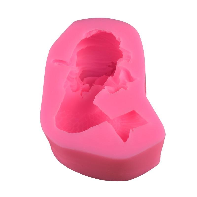 3D Русалка Силиконовое украшение Мыло ручной работы Свеча Камень Форма Инструменты для украшения торта MIT