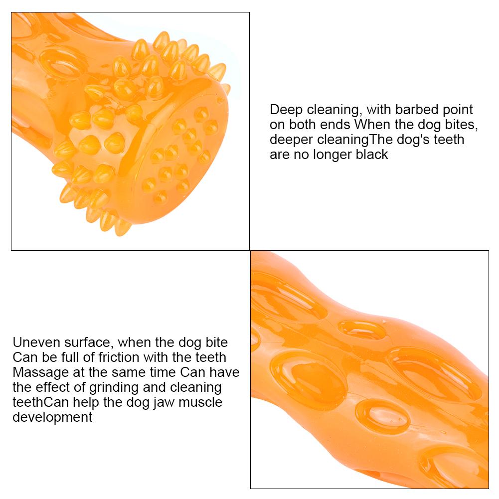 Силиконовая нетоксичная безвкусная безопасная игрушка для чистки зубов домашних животных, устойчивая к укусам, для собак и кошек(оранжевый