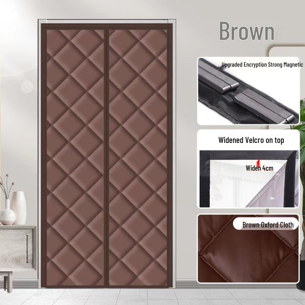 Утепленная зимняя хлопковая штора на дверь: Изолированный, Ветронепроницаемый, Звуконепроницаемый и Холодостойкий для Спальни