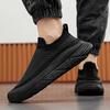 Summer One-pedal Fly-woven Breathable Thick-soled Heightening Sports Shoes Men's Trendy Socks Shoes Casual Versatile Men's Shoes