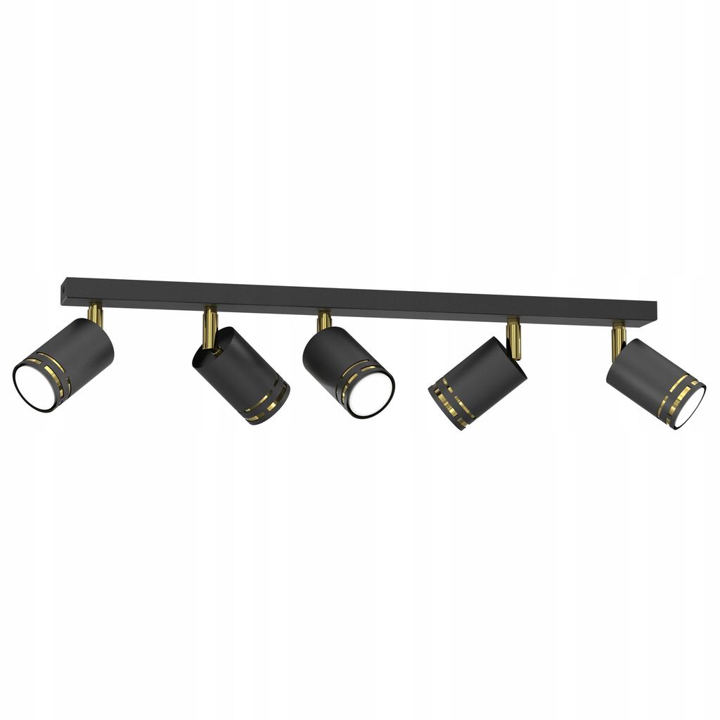 Plafon sufitowy czarny złoty ruchomy led gu10 polska lampa spot reflektor