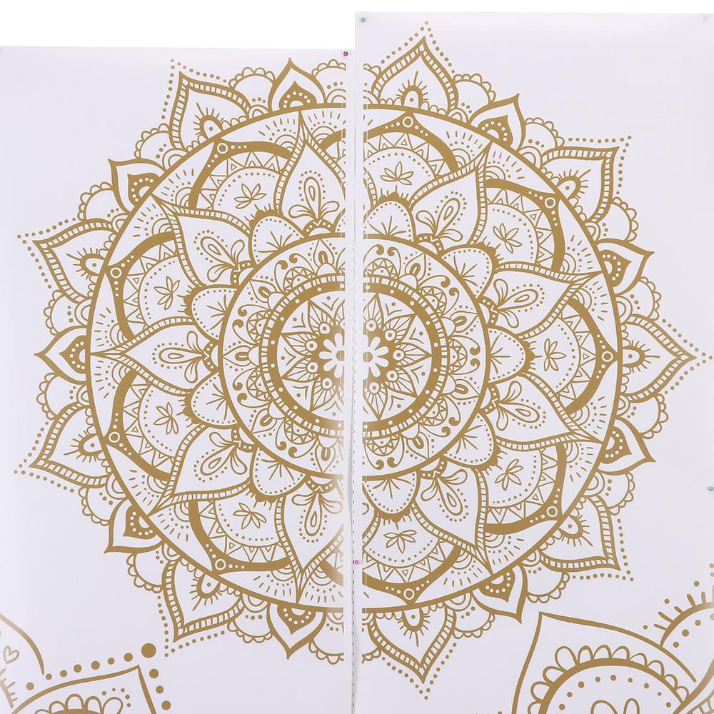 4 шт. Золотая половина мандалы Наклейка на стену ПВХ Наклейки на стену Декор Бохо Мандала Наклейка на стену Спальня