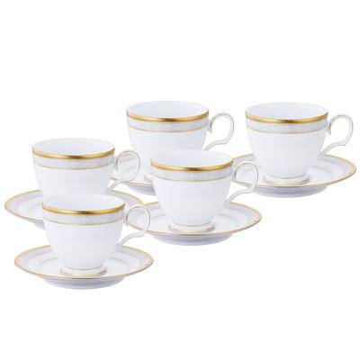 Noritake набор чашек и блюдец 250 куб. см Hampshire Gold 5 предметов тонкий фарфор и (Кофе чай) Ф91988/4335