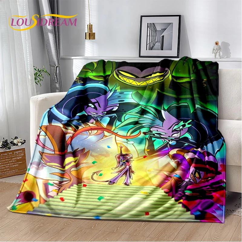 2026 New H-Helluva Boss Blitzo Cartoon Soft Blanket,Soft Throw Blanket for Home Bedroom Bed Sofa Picnic Travel Cover Child Gift