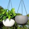Resin Hanging Plant Pots Basket Plant Hang Flower Pot Hanger Outdoor Hanging Pot Holder Basket For Wall Decoration Garden