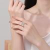 925 Sterling Silver Fashion Light Luxury Zircon Ring Versatile Couple Ring Wedding Birthday Party Engagement Gift
