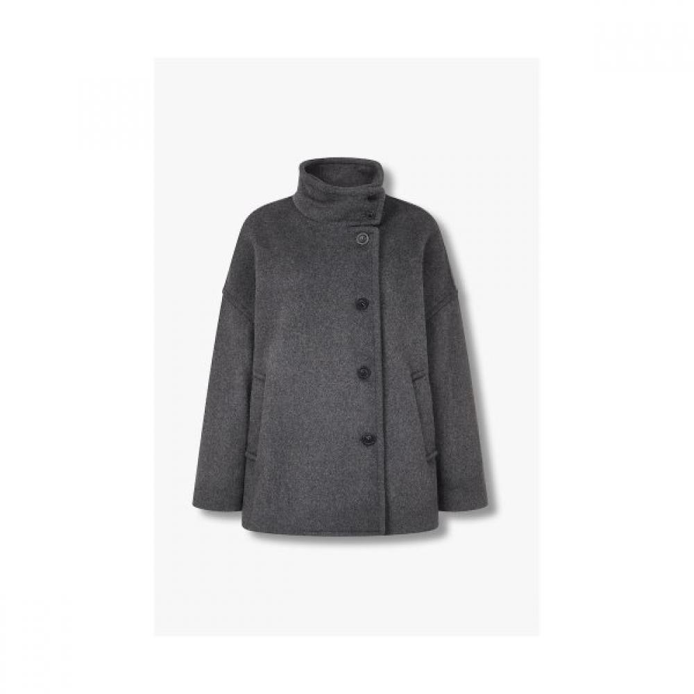 Studio Tomboy High Neck Wool Blend Half Coat 9176413992