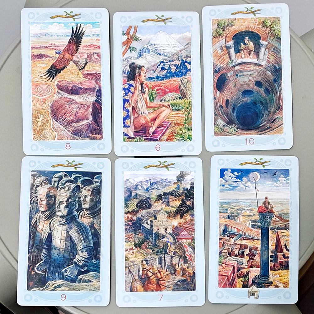 Sacred Sites Tarot Deck in Russian Language 78 Cards Global Sacred Landmarks Illustrated Tarot 10.3*6cm Ancient Holy Places