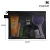 Nylon Mesh File Bag A4 A5 A6 Transparent Zipper Test Paper Information Student Pen Bag Transparent Mesh Cosmetic Storage Bag