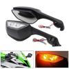 1 Pair For KAWASAKI NINJA ZX10R ZX-10R ZX 10R 2011-2015 Motorcycle Mirror LED Turn Light Signals Moto Rearview Mirrors