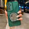 Makeup Mirror Phone Case For Samsung Galaxy A04 A04S A04E A12 A13 A14 A22 A23 A24 A32 A33 A34 A52 A53 A54 5G Glitter Stand Cover