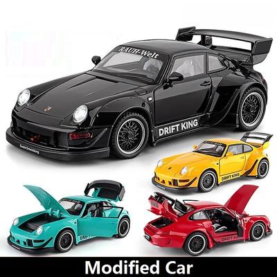 2026 Porsche 911 993 Модифицированный Суперкар Звуки Свет Оттянуть Назад Машина Симуляция Литье под Давлением Игрушечный Транспорт Средство Сплав Коллекционная Модель Суперкар Игрушка
