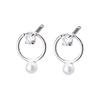 LOKUMI Earrings Compatible with Metal Allergies Made In Japan Petit Pearl Bijou Circle Ladies Simple Small Small Size Smaller Stud Popularity Office