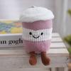 Plush Keychain Cute Cartoon Coffee Cup Pendant With Pp Cotton Filling For Bag Decor And Gift