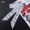 2024 Новый дизайн Монетный Цветочный принт Шелковый шарф Женский Люксовый бренд Шарф Сумка на ручке Ленты Модный головной платок Маленькие длинные шарфы