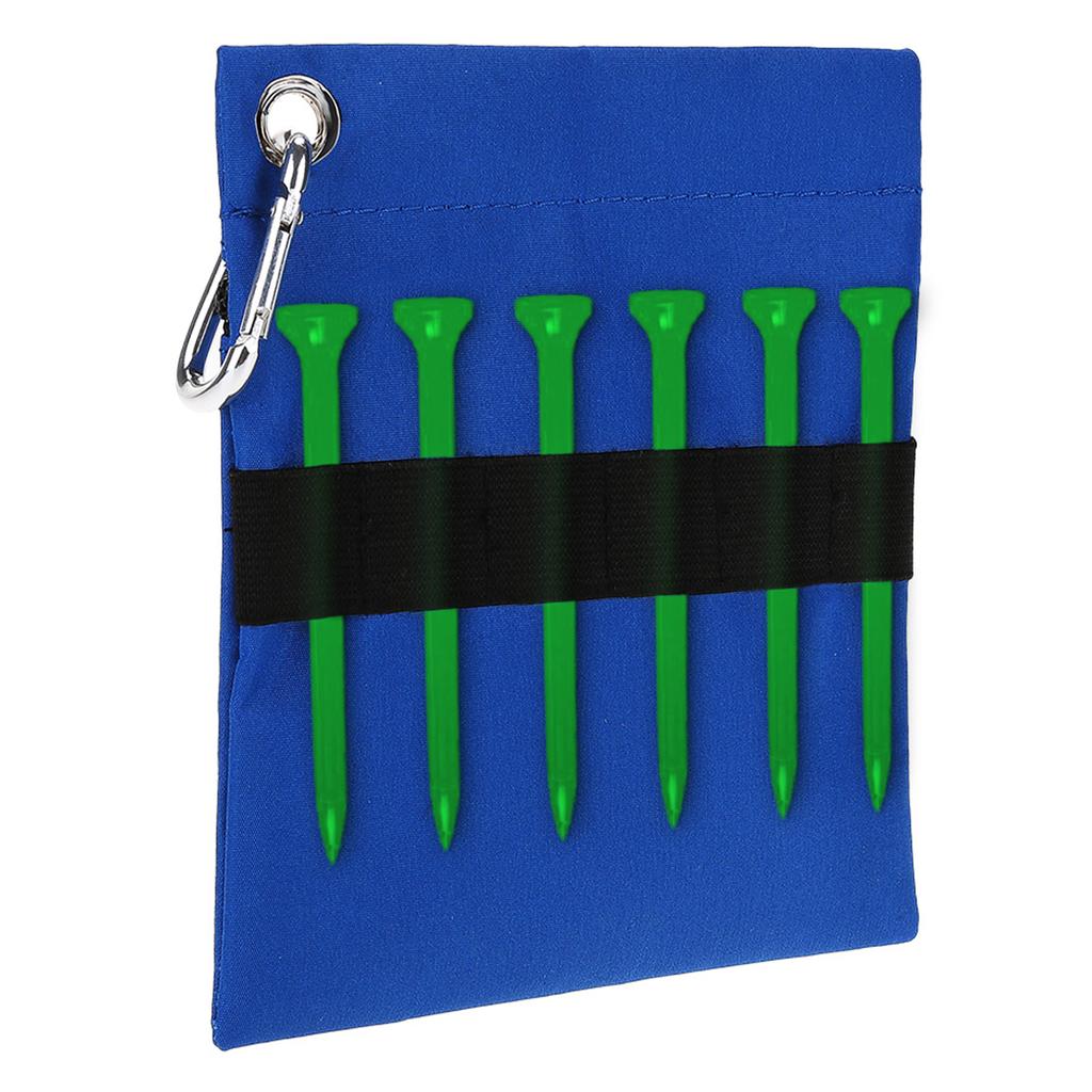 Zippered Golf Tee Ball Storage Bag Holder with Carabiner Golfing Accessories