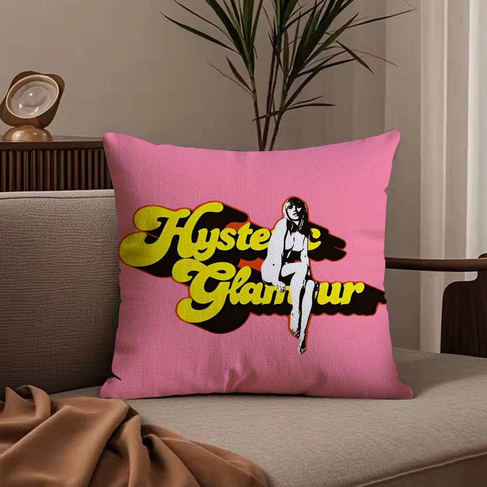 Стильная наволочка H-Hysteric Glamour Girl, противопылевая, с потайной молнией, из шелковистого короткого плюша, чехол для диванной подушки