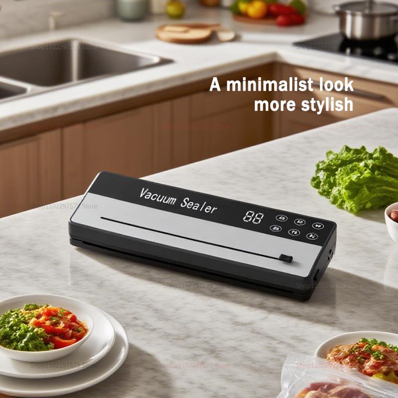 Высококачественная вакуумная упаковочная машина Сильное всасывание для сохранения продуктов Легкое управление Коммерческое домашнее использование Свежее приготовление Хранение