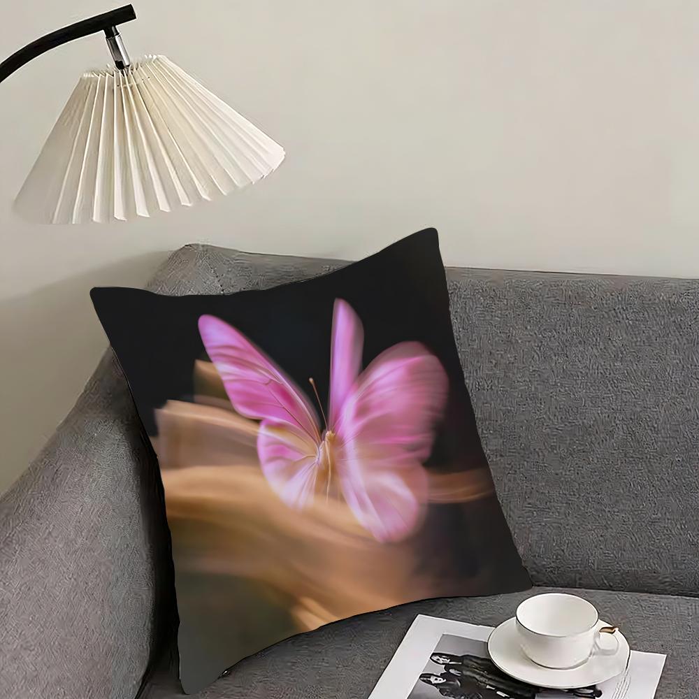 Butterfly INS Cushion Cover Pillowcase Ultra Soft Skin Friendly Fabric Cloud Like Comfort Concealed Zipper