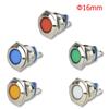 LED Indicator 16mm Metal Waterproof Indicator Lead Terminal With Bolt Foot Ring Connector 12V 220V Red Orange Green Blue White