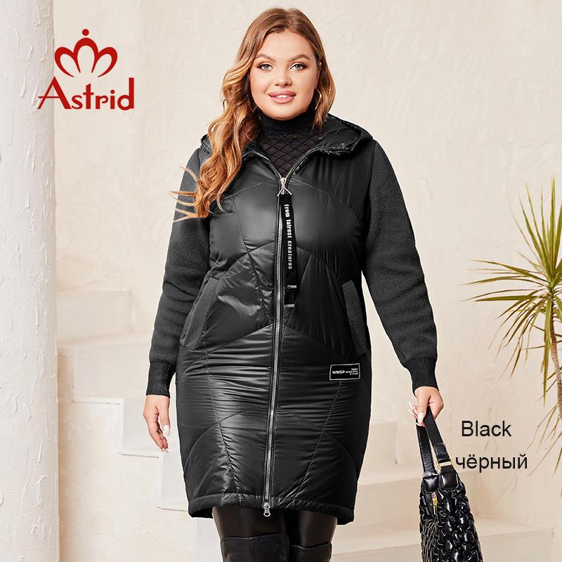 Astrid Autumn Winter Jacket Women 2024 Mid-Length Hooded Design Oversize Elegant Women's Down Jacket Warm Parka Women Coat 9782