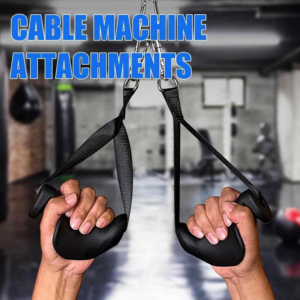 Fitness Lat Pull Down Bar  Grip Pulley Cable Machine Attachments Gym Weight Lifting Rope Handle Wrist Workout Equipment