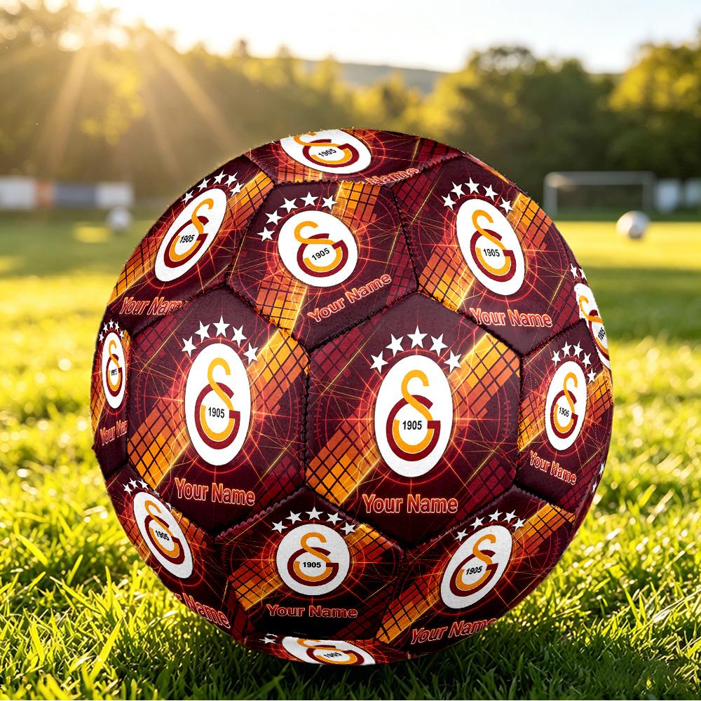 Personalized Size 5 Football Galatasaray FC Pattern Outdoor Game Sports Ball Gift