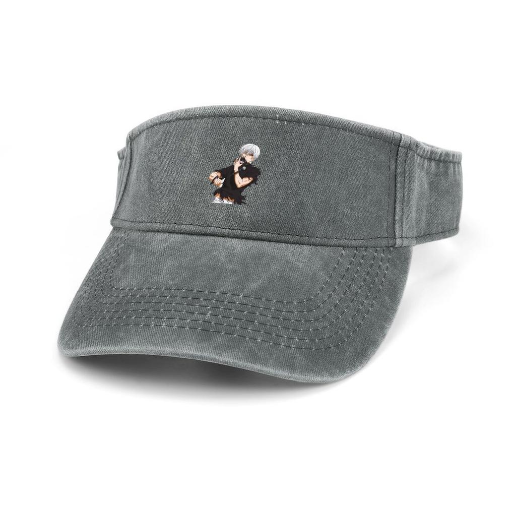 Аниме Манга Кен Канеки Токийский Гуль Солнцезащитный козырек Дырявый Топ Ковбойские Шляпы унисекс Женские Спортивные Бейсбольные Теннисные Кепки с Открытым Верхом Пользовательская Шляпа