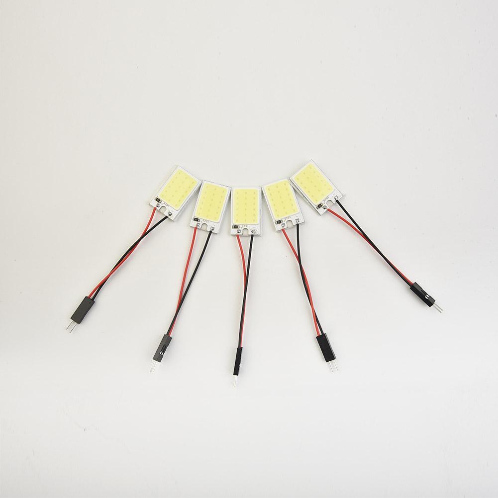 Детали Светодиодные панельные светильники Аксессуары 5шт. Белая COB 18LED Внутренняя лампа T10