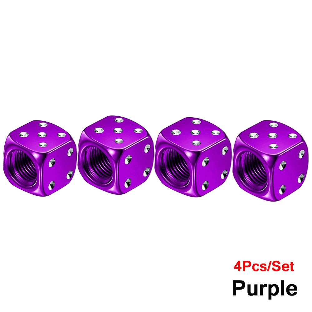 Алюминиевые колпачки для вентилей шин Dice, пылезащитные колпачки для автомобильных, грузовых, мотоциклетных, велосипедных, для вентилей Dice, стержней колес, покрышек, стержней колес, воздушных клапанов, пылезащитный колпачок