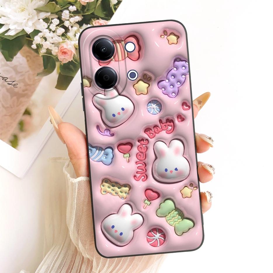 Для Vivo Y05 4G Чехол Милый Собака Панда Мультяшный Чехол Ударопрочный Мягкий ТПУ Чехол для Телефона Для Vivo Y11d Y 05 VivoY05 VivoY11d Fundas Сумки