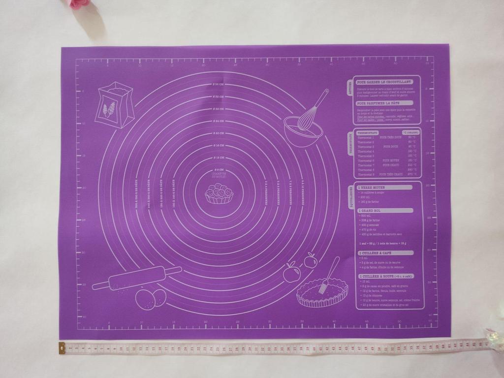 45х60см кулинарный силиконовый коврик для раскатки теста