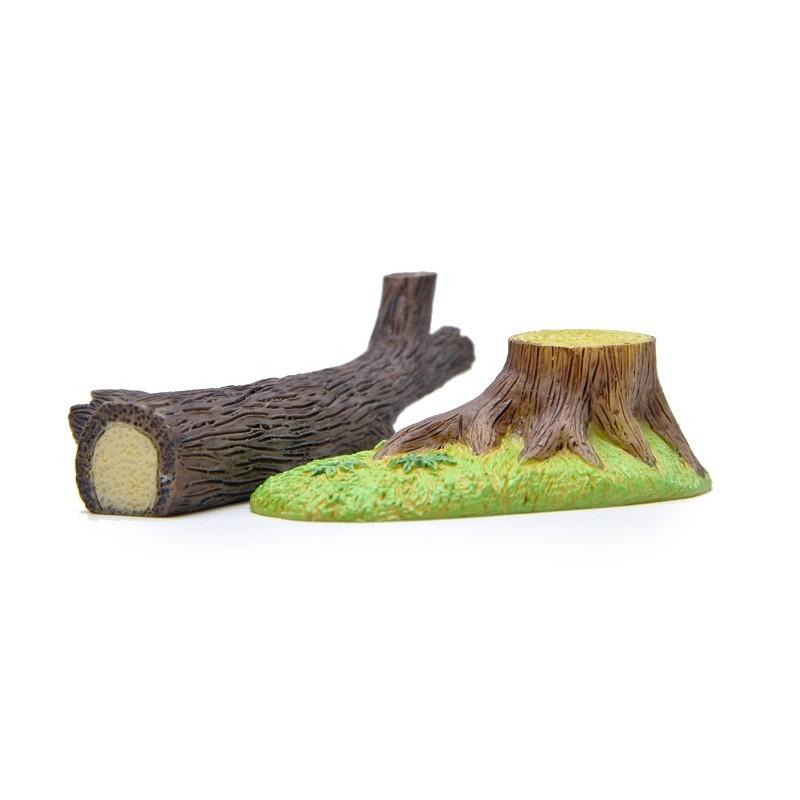 Cartoon Tree Stump Green Grassland Mini Model For Wedding Or Party Decorations