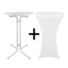Easy Care Elastic Cocktail Table Set Fitting For Hotel Wedding Party Hotel Wedding Party Table Cover