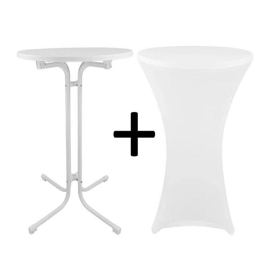 Easy Care Elastic Cocktail Table Set Fitting For Hotel Wedding Party Hotel Wedding Party Table Cover