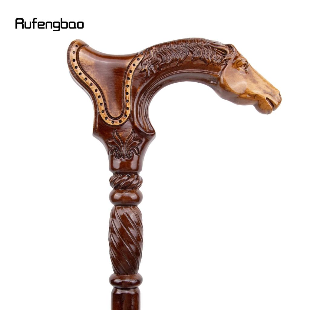 Лошадь Коричневая деревянная модная трость декоративная вампирская косплей вечеринка деревянная трость Хэллоуин булава палочка посох 93 см