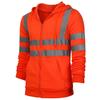UK Mens Visibility Hooded Sweatshirt Jumper Tops Railway Work Jacket Outwear New