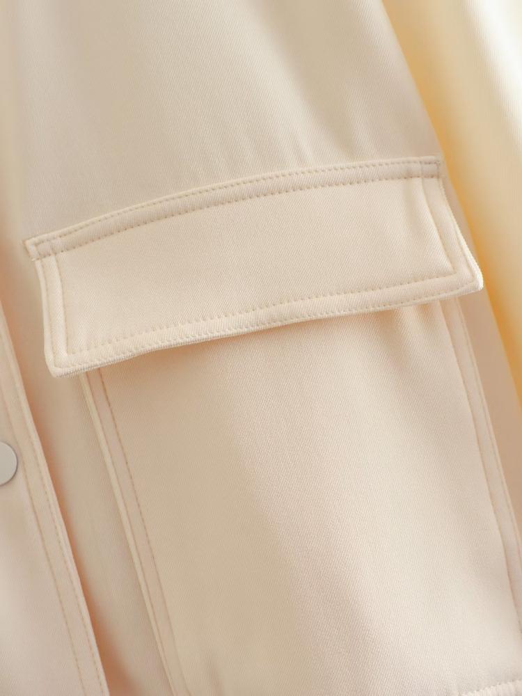 2024 элегантная однотонная уличная куртка женская с длинным рукавом на пуговицах тонкое укороченное пальто женские карманы дизайн повседневные шикарные топы новые