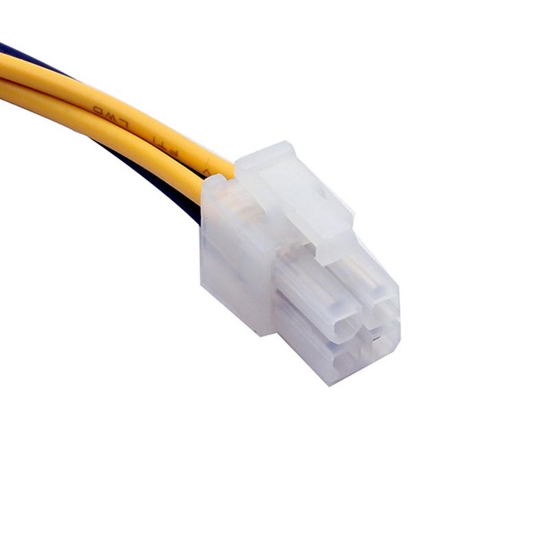 IDE Molex 4Pin to Mini 4Pin Cable Splitter Power Supply to Motherboard P3 Power Supply Cord Extend Adapter for PC CPU Computer