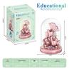 Compatible Leji Building Block Cartoon Figures: Balloon & Cherry Blossom Tree Houses, High-Micro Particle Toys