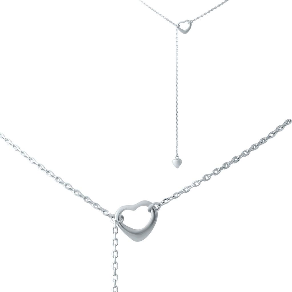 Серебряное колье с без камней, вес изделия 2,84 гр (1935965)