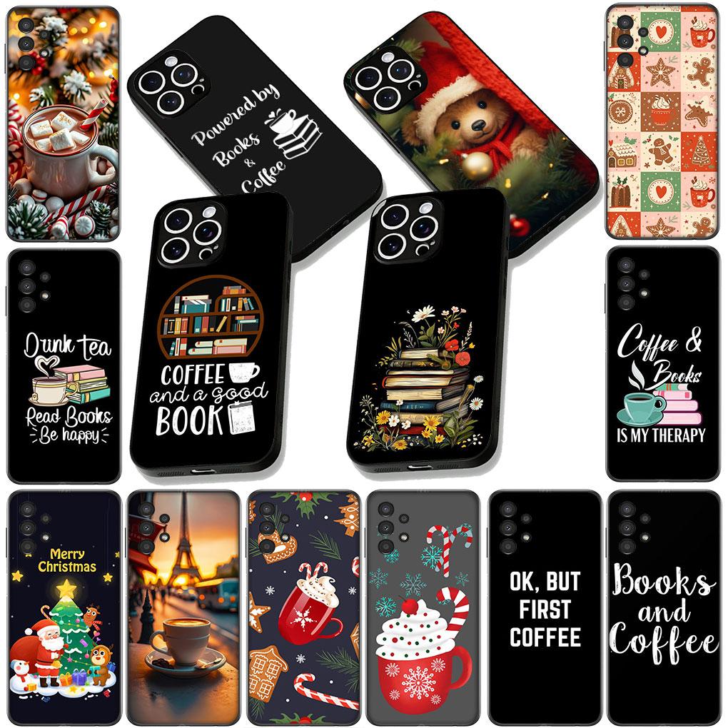 Soft Cover for OPPO A38 A18 A17 A40 A60 A80 A16 A78 A79 A54 A55 A57 4G 5G Coque Phone Case OK But First Coffee Book Christmas