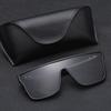 New Fashion Large Frame Sunglasses Luxury  Design One Piece True Film Eyewear Classic Outdoor Beach Sun Glasses Uv400