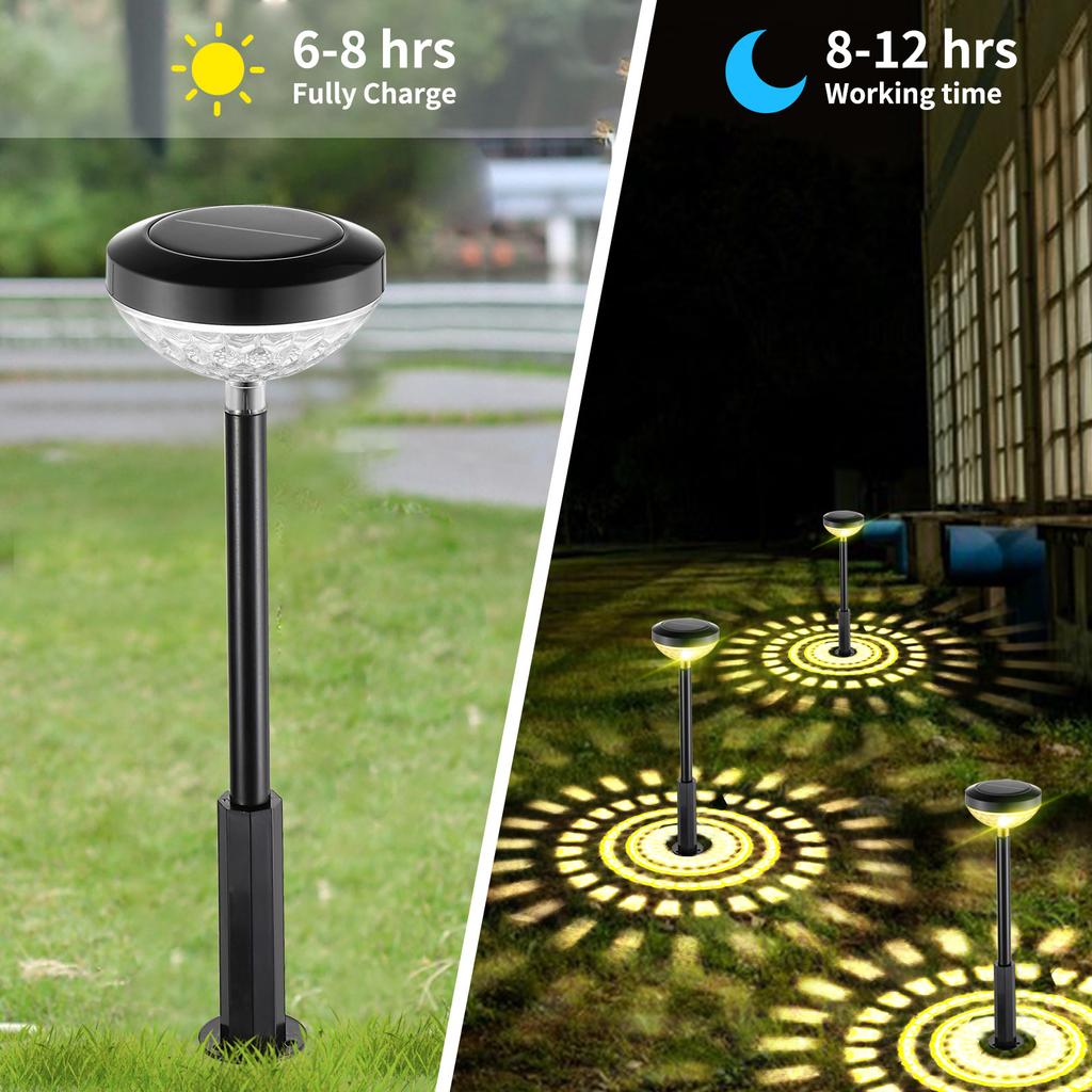 Garden Outdoor Solar LED Lights RGB Multi-Color Lighting Solar Path Lawn Light Christmas Garden Decorative Landscape Shine Lamps