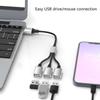 USB2.0 1 to 2/4/3 Splitter USB 2.0 Male to USB 2.0 Female Hub Power Extension Cable for Laptops Desktops Mice Keyboards
