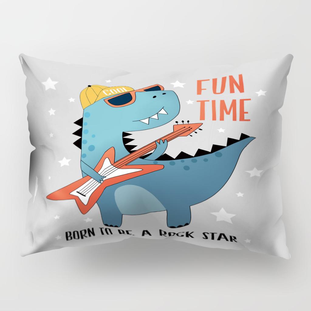 Cartoon Dinosaur Pillowcase Cute Children's Room Cushion Cover Car Sofa Cushion Cover Children's Birthday Gift