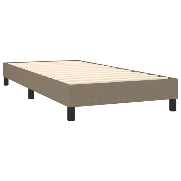 Maison Exclusive - Sommier à lattes de lit avec matelas Taupe 90x190 cm Tissu