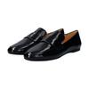 Loafers Mocha Design Leather Shoes Black Enamel Cm [Fabiorsconi] Women's 22.5